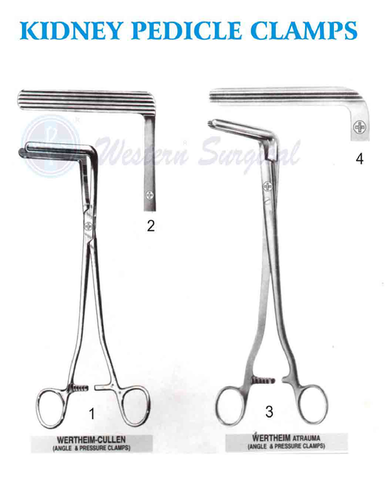 Kidney Pedicle Clamps By WESTERN SURGICAL