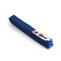 Karate Belt - Poly-cotton Jute, 4 Cm Width X 250 Cm Length, Blue Color | 150 G Weight, 4 Mm Thickness, Wkf Approved For Competition Use