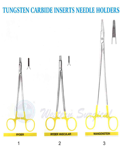 Tungsten Carbide Inserts Needle Holder For Clinic, Hospital