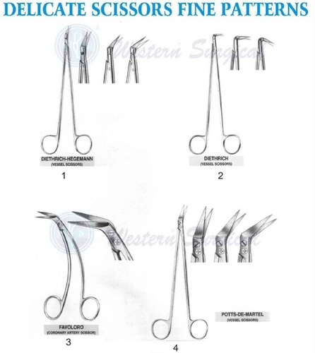 General Surgery Delicate Scissors Fine Patterns