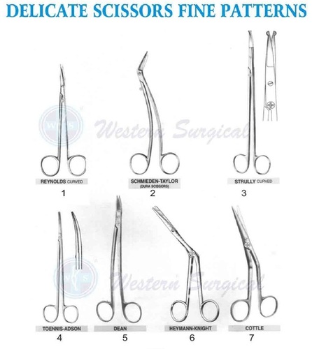 Western Surgical Delicate Scissors Fine Patterns