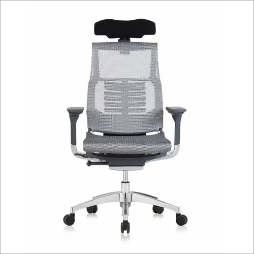 Pofit Chair - 1150mm Height 500mm Width White Color | 5D Headrest Lumbar Support Mobile App Connectivity Adjustable Seating Height Revolving Base for Enhanced Mobility