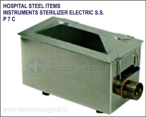 Hospital Steel Items - Instrument Sterilizer Electric S.S By WESTERN SURGICAL