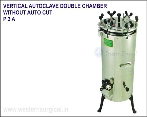 Vertical Autoclave Double Chamber Without Auto Cut