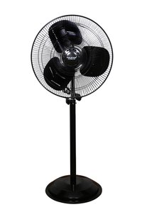 Pedestal Fan - Plastic Material, 3 Blades, 1300 Rpm Speed, Ivory & Black Colors | 210-230v Ac Power, 2-year Warranty