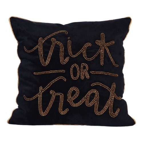 Black colour embroidery cushion