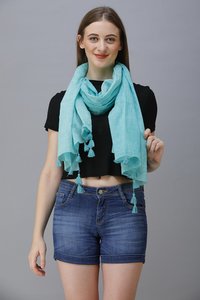 Silk/Cotton Blend Designer Stole - 100x180 cm, Multicolor | Suitable for All Seasons, Perfect for Casual and Formal Occasions, Machine Washable, Customizable Sizes