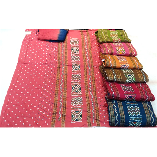 Unstitched Bandhani Dress Material - Cotton Printed Design Light Weight Available in Multiple Colors | Quick Dry Stretchable Texture