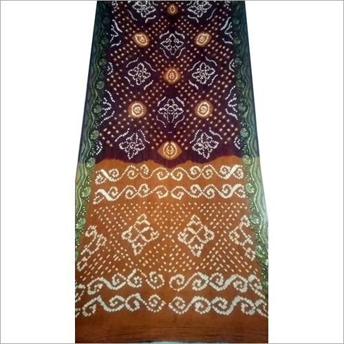 Tie Dye Silk Bandhani Saree - Multicolour, Thick Border, Printed Design | Suitable for Spring, Summer, Rainy, Winter Seasons