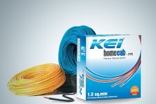 KEI House Wires - Copper 0.75-6.0 sqmm, 90m Coil Length | Advanced PVC Insulation, Firefighting Properties, 11A Current Capacity, 1100V Voltage