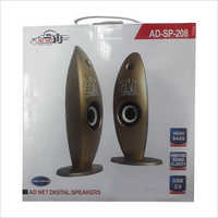 Ad Net Digital Speaker - Golden Finish | Mobile Phone & Portable Audio Player Compatible, 1 Year Warranty