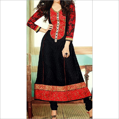 Available In Different Color Ladies Churidar Embroidery Suit at