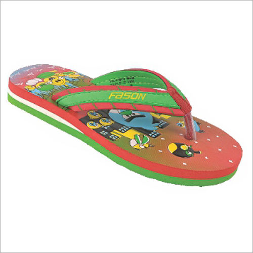 Available In Muticolour 5X7 Inch Kids Red And Green Slippers