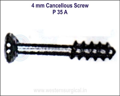 4 mm Cancellous Screw By WESTERN SURGICAL