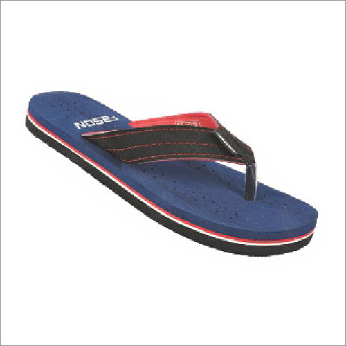 Available In Muticolour 7x10 Inch Mens Navy And Red Fancy Slippers