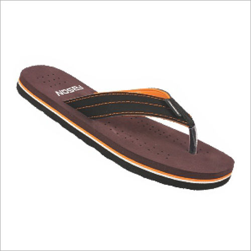 Available In Muticolour 6X9 Inch Mens Brown And Orange Fancy Slippers