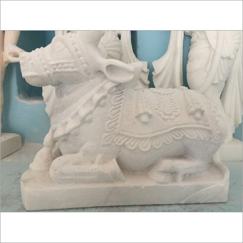 Marble Nandi Statue