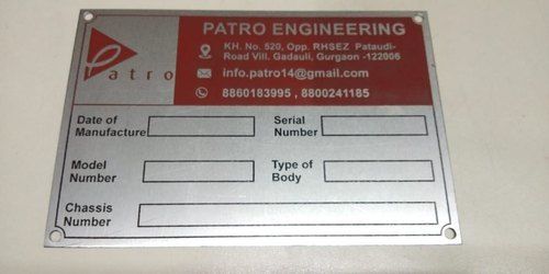 Metal Aluminium Label