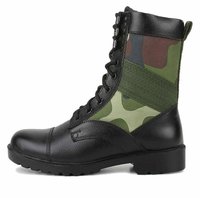 Jungle Boots - Leather and Nylon Material, Mid-Calf Height, Green Color | Water-Draining Design for Humid and Wet Conditions, Lace-Up Closure, Various Sizes Available