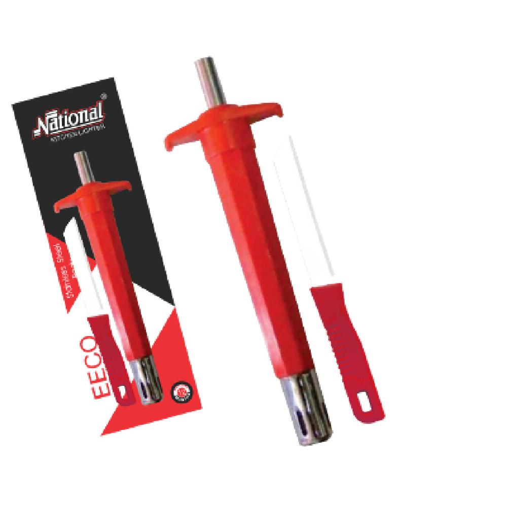 Eeco Gas Lighter With SS Knife - Stainless Steel, Standard Size, Multiple Colors | Gas Lighter Functionality, Durable Metal Construction