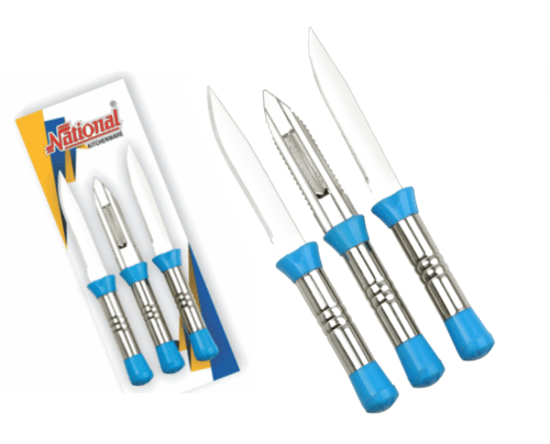 Deluxe 3 Pcs Knife and Peeler Set