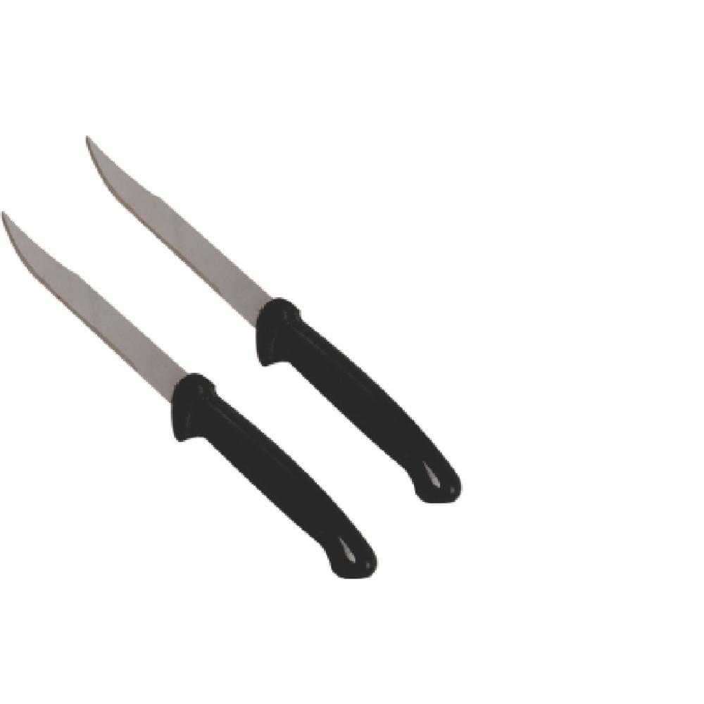 Star Point Knife Super And Tomato - Stainless Steel, Standard Size, Black Color | Vegetable Cutting, Metal and ABS Material