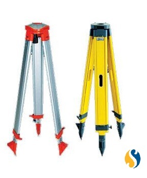 Yellow - Blue-Green Aluminum And Wooden Tripods