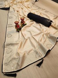 8 Zoya Silk Saree With Shining Latkan