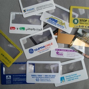 HW802 PVC Magnifier Name Card