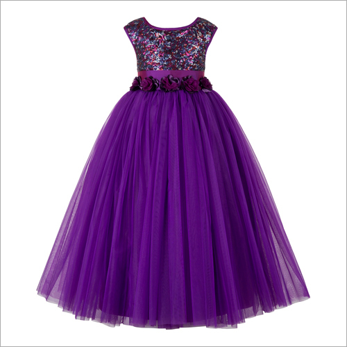 Kids Net Long Purple Gown Age Group: 2-12Years