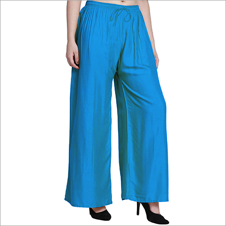 Blue - Rayon Fabric, Multiple Sizes, Blue | Stylish Design, Comfortable Fit, Elasticated Waist Palazzo