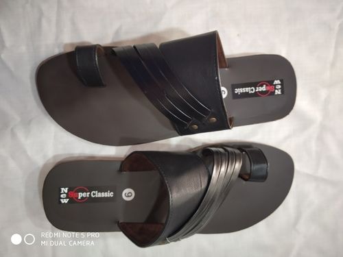 Black Mens Chappal