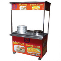 Momos And Sweet Corn Counter
