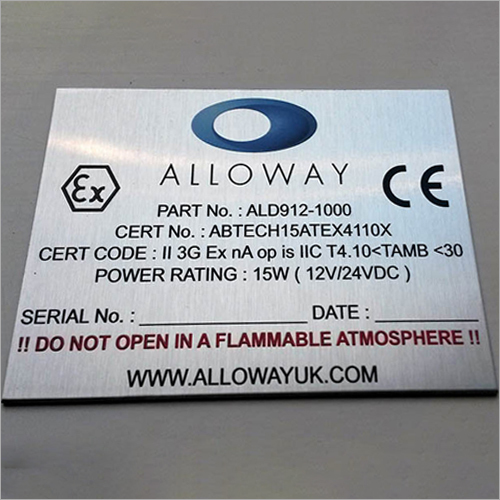 4 Colour Customize Aluminium Label