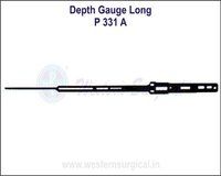 Depth Gauge Long - Unknown Material, Portable Design, Durable Black Finish | Manual Operation, Long Structure For Enhanced Accuracy