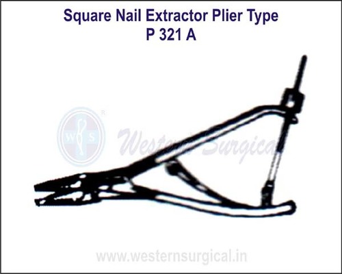 SQUARE Nail Extractor Plier Type By WESTERN SURGICAL