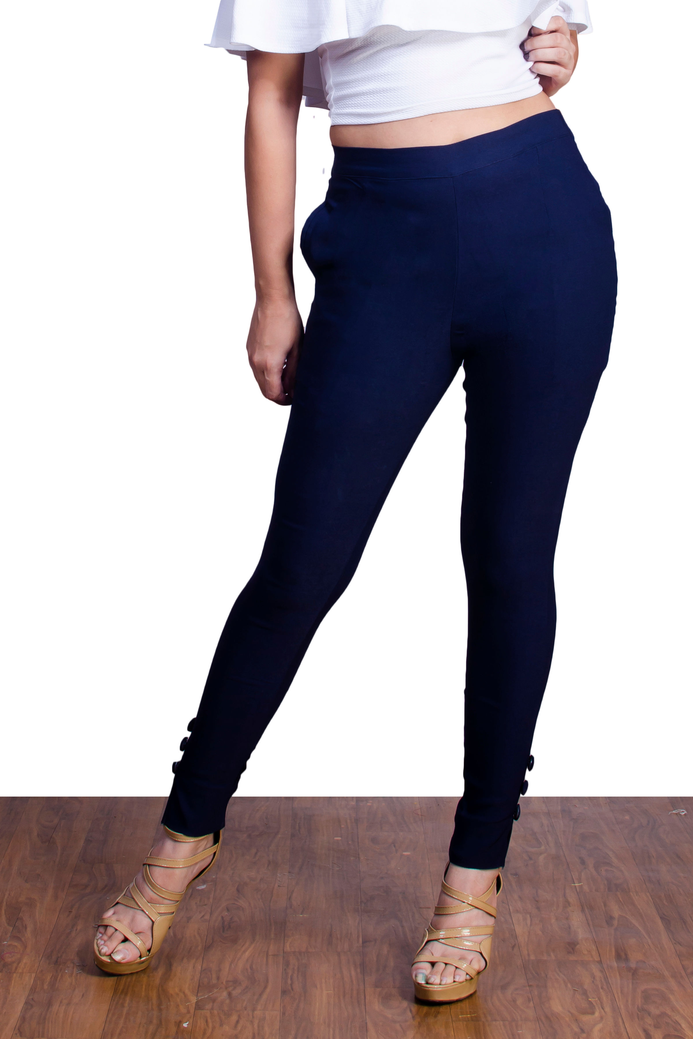 Buy Peach Pink Solid Slim Pants Online  W for Woman