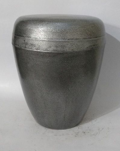 Silver Black Metal Iron Cremation Urn For Ashes