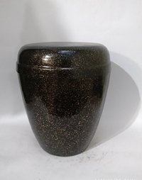 Silver Black Metal Iron Cremation Urn For Ashes