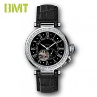 Vt-s19614m Luxury Vintage Genuine Leather Strap Steel Women Mechanical Automatic Watch