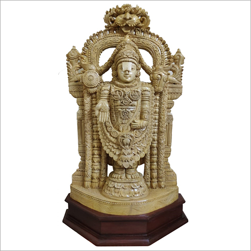 Wooden Lord Balaji Idol