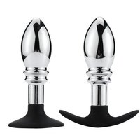 Metal Anal Plug Silicone Sucker