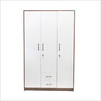 White Modular Wooden Sliding Wardrobe