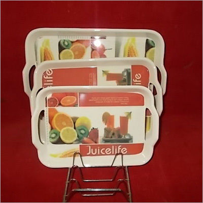 Melamine Designer Tray Set