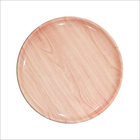 Wooden Finish Melamine Dinner Plate