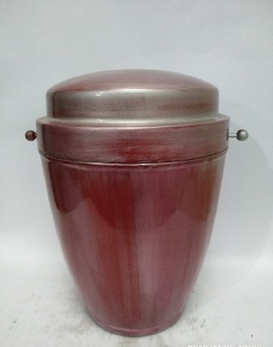 Red Metal Iron Urn