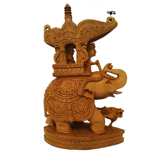 Brown Wooden Ambabari Carving