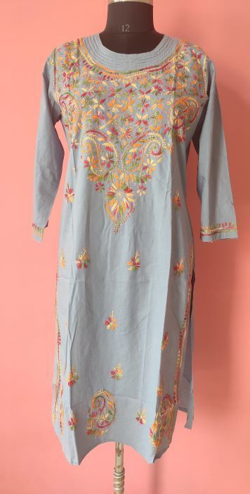 Light Grey Cotton Kurti