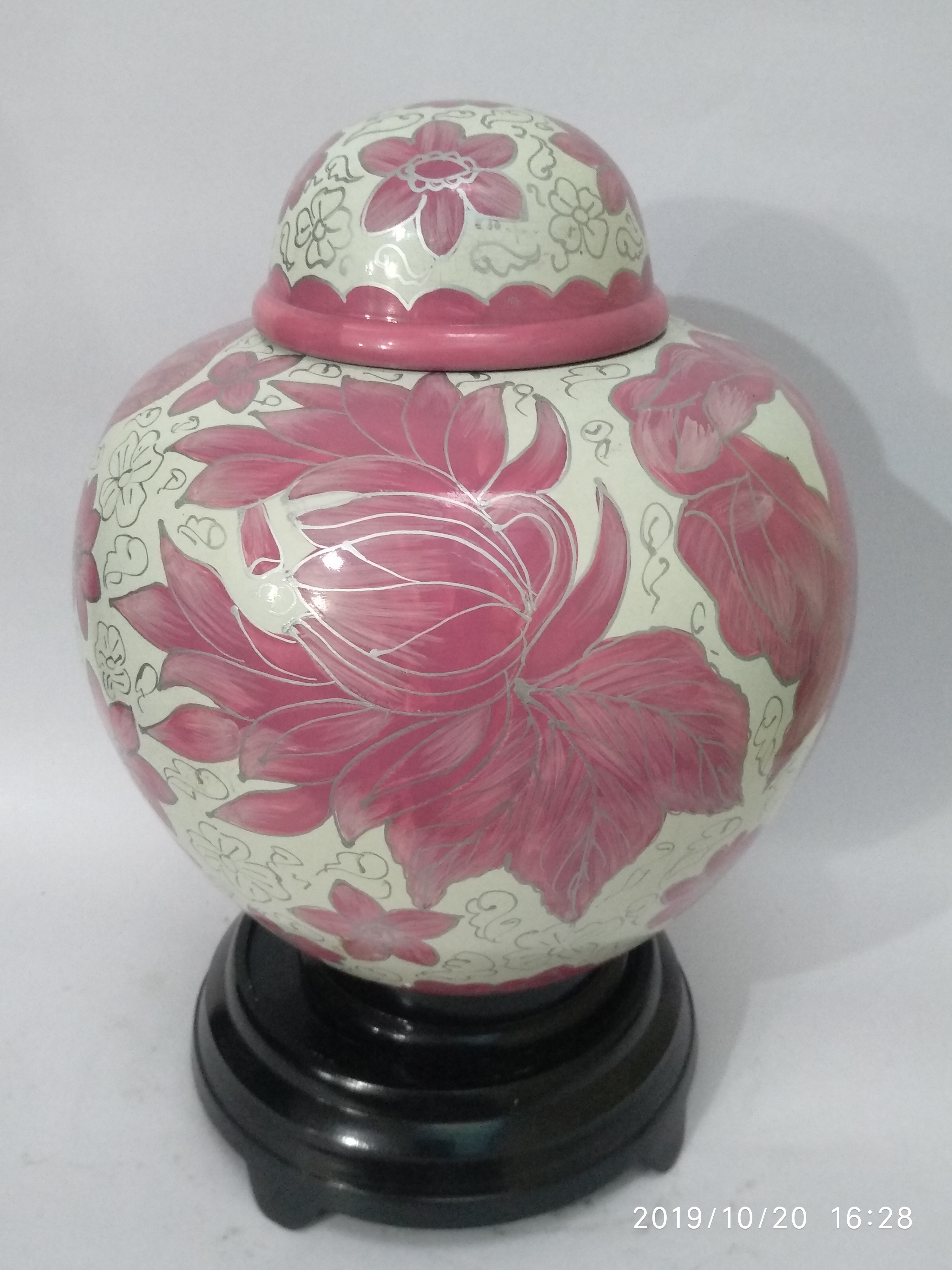 New Arrival Flower Cloisonne Cremation Urn- Pink