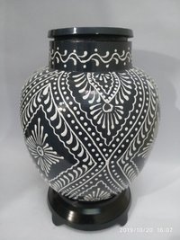 Yellow Cloisonne Vase Cremation Urn